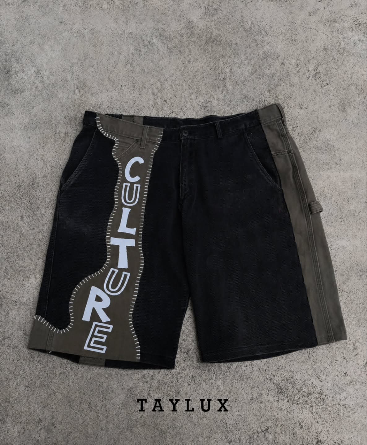 Denim Patchwork Culture Short